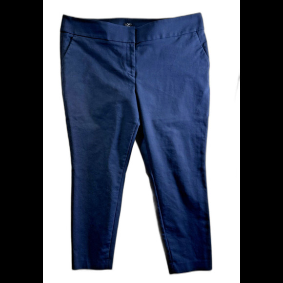 LOFT Pants - Loft Plus Marisa Skinny Pants Size 18 Plus Deep Teal Bi-Stretch Ankle Trousers